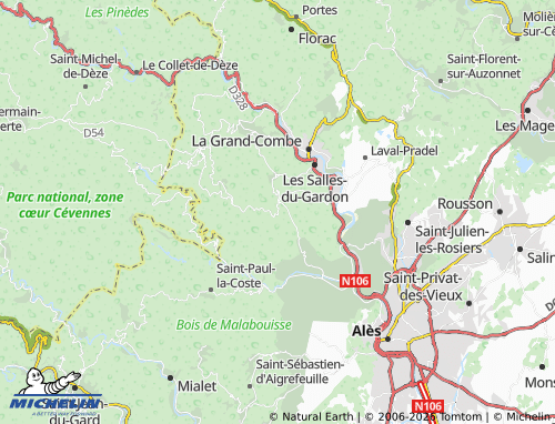 Carte MICHELIN Soustelle - ViaMichelin