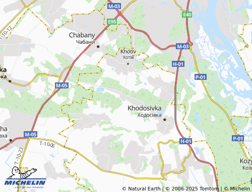 MICHELIN Kremenyshche map - ViaMichelin