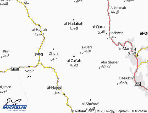 MICHELIN Az Ziraah map - ViaMichelin
