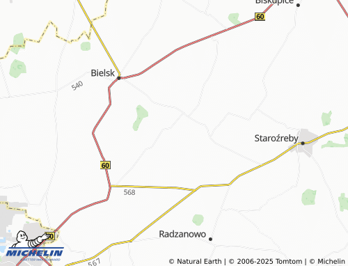 MICHELIN Leszczyn Księży map - ViaMichelin