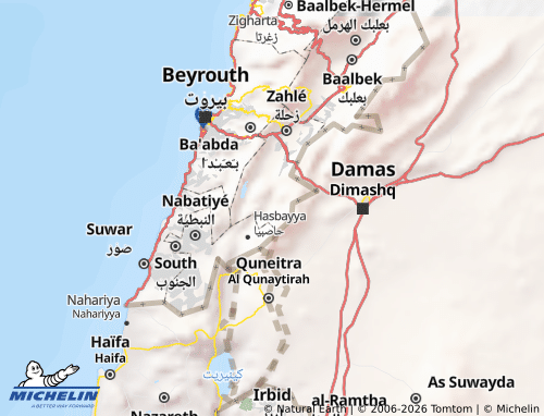 MICHELIN Rachaiya map - ViaMichelin
