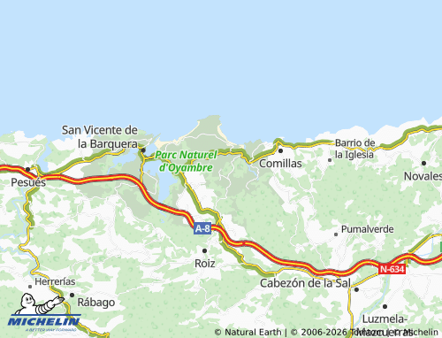 Mapa MICHELIN Cara - ViaMichelin