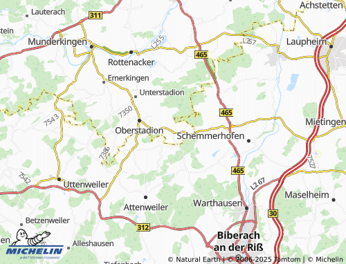 MICHELIN Moosbeuren map - ViaMichelin