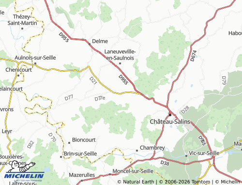 Mapa MICHELIN Fresnes-en-Saulnois - ViaMichelin