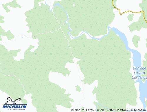 MICHELIN Pedro Celestino Negrete map - ViaMichelin
