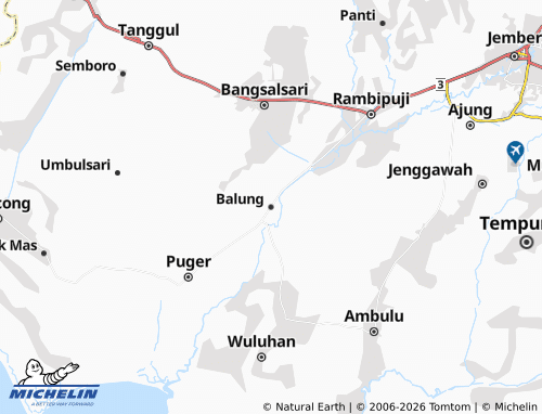 MICHELIN-Landkarte Balung - ViaMichelin