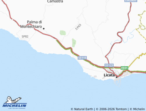 MICHELIN Torre di Gaffe map - ViaMichelin