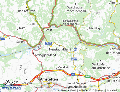 MICHELIN Neustadtl-Markt map - ViaMichelin