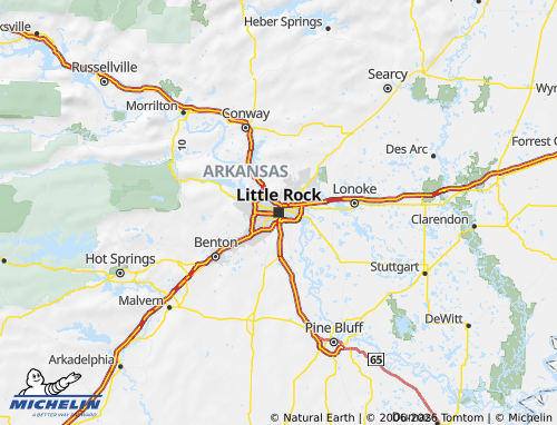Mappa MICHELIN Arkansas - ViaMichelin