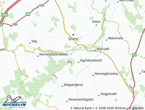 MICHELIN-Landkarte Várkesző - ViaMichelin