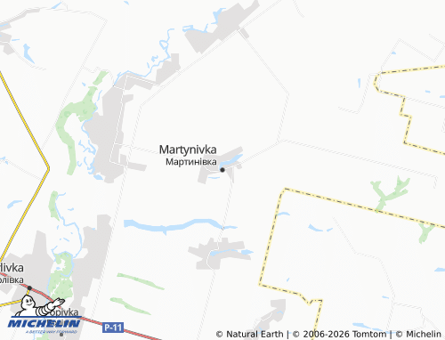 MICHELIN Martynivka map - ViaMichelin