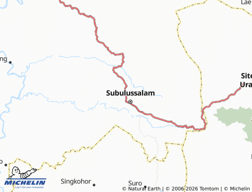 Mapa MICHELIN Subulussalam Utara - ViaMichelin