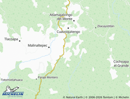 Mapa MICHELIN Mixtecapa, Atlamajalcingo - ViaMichelin