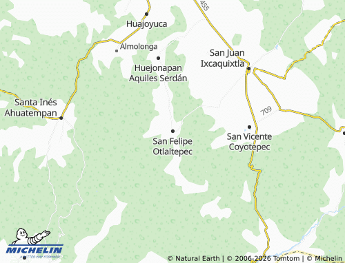 Kaart MICHELIN San Felipe Otlaltepec - ViaMichelin