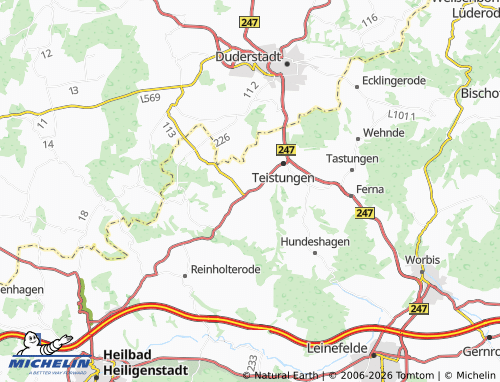 MICHELIN Berlingerode map - ViaMichelin
