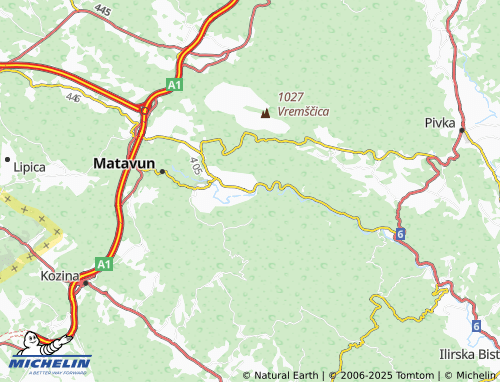Carte MICHELIN Gornje Vreme - ViaMichelin