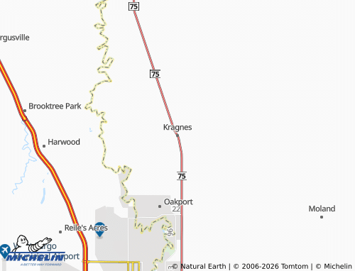 Mapa MICHELIN Kragnes - ViaMichelin
