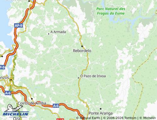 MICHELIN O Carracedo map - ViaMichelin