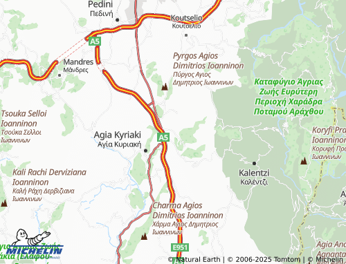 Carte MICHELIN Kato Kryfovo - ViaMichelin
