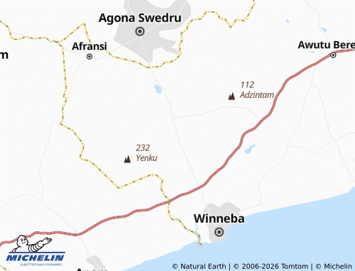 MICHELIN Nyakwadzi map - ViaMichelin