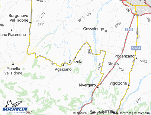 Kaart MICHELIN Gazzola - ViaMichelin