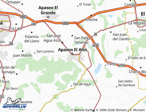 Mapa MICHELIN Manuel Ávila Camacho - ViaMichelin
