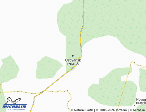MICHELIN-Landkarte Ust'yansk - ViaMichelin