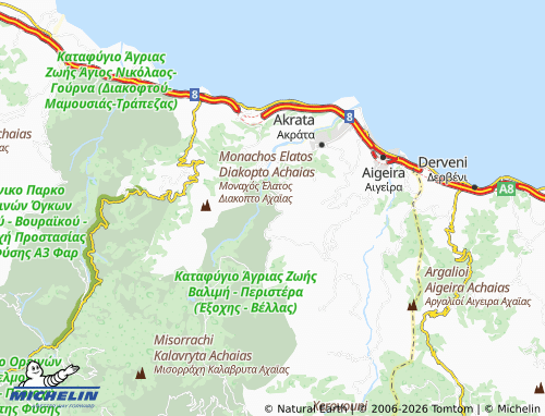 MICHELIN Pyrgos map - ViaMichelin