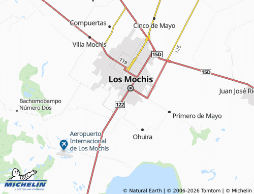 MICHELIN Jardines de Morelos map - ViaMichelin