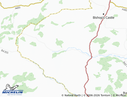 Carte MICHELIN Newcastle on Clun - ViaMichelin
