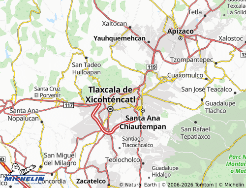 Mappa MICHELIN San Esteban Tizatlán - ViaMichelin