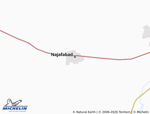 Kaart MICHELIN Najafabad - ViaMichelin