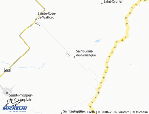 MICHELIN-Landkarte Saint-Louis-de-Gonzague - ViaMichelin