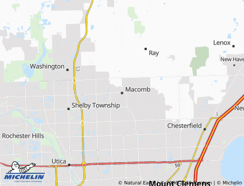 Carte MICHELIN Macomb - ViaMichelin