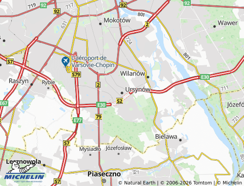 Carte MICHELIN Ursynów - ViaMichelin