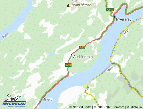 MICHELIN Auchindrain map - ViaMichelin