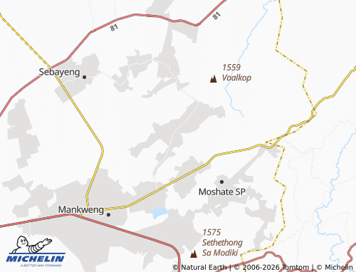 Kaart MICHELIN Monyamane - ViaMichelin