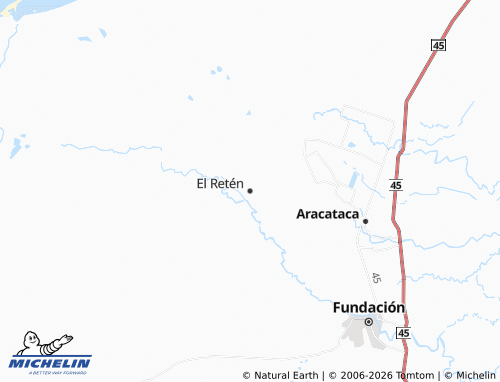 MICHELIN El Retén map - ViaMichelin