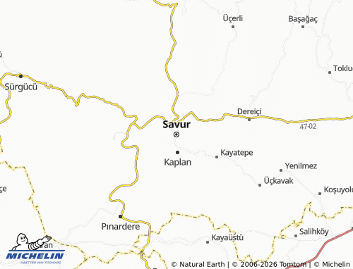 Mappa MICHELIN Savur - ViaMichelin