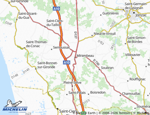 Mapa MICHELIN Mirambeau - ViaMichelin