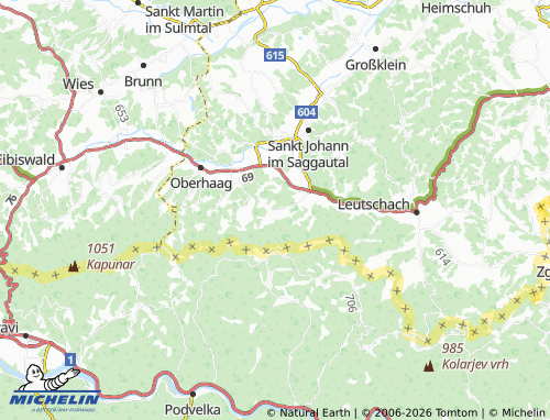 MICHELIN-Landkarte Hardegg - ViaMichelin