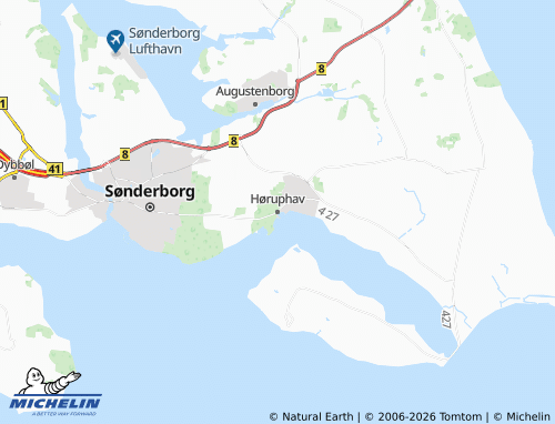 MICHELIN Høruphav map - ViaMichelin