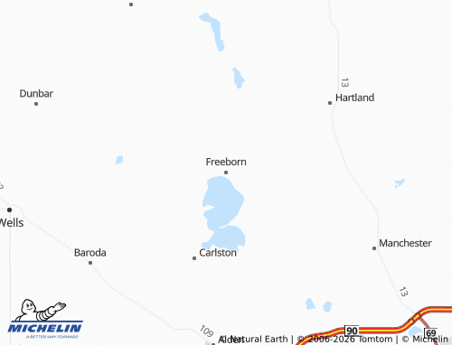 Carte MICHELIN Freeborn - ViaMichelin