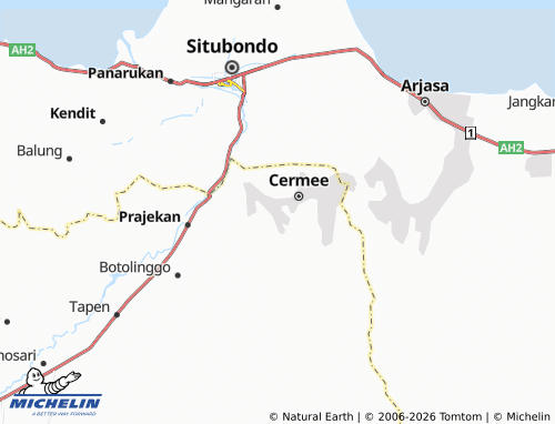MICHELIN Suling Kulon map - ViaMichelin
