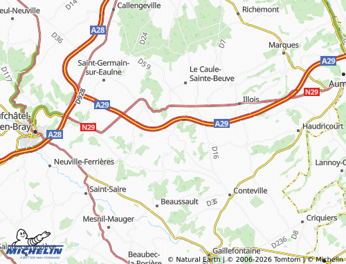 MICHELIN Flamets-Frétils map - ViaMichelin