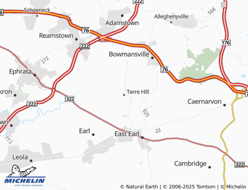 MICHELIN Terre Hill map - ViaMichelin