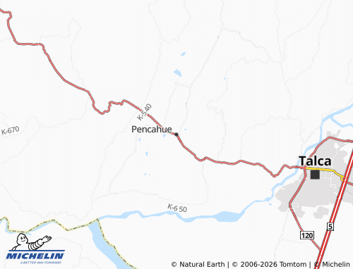 MICHELIN Pencahue map - ViaMichelin