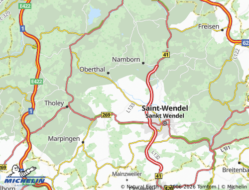 MICHELIN Bliesen map - ViaMichelin