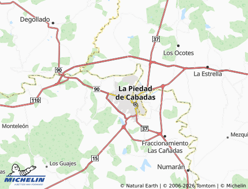 MICHELIN Obrera map - ViaMichelin