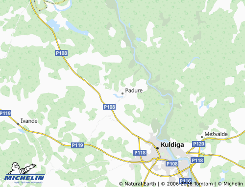 Mapa MICHELIN Padures pagasts - ViaMichelin